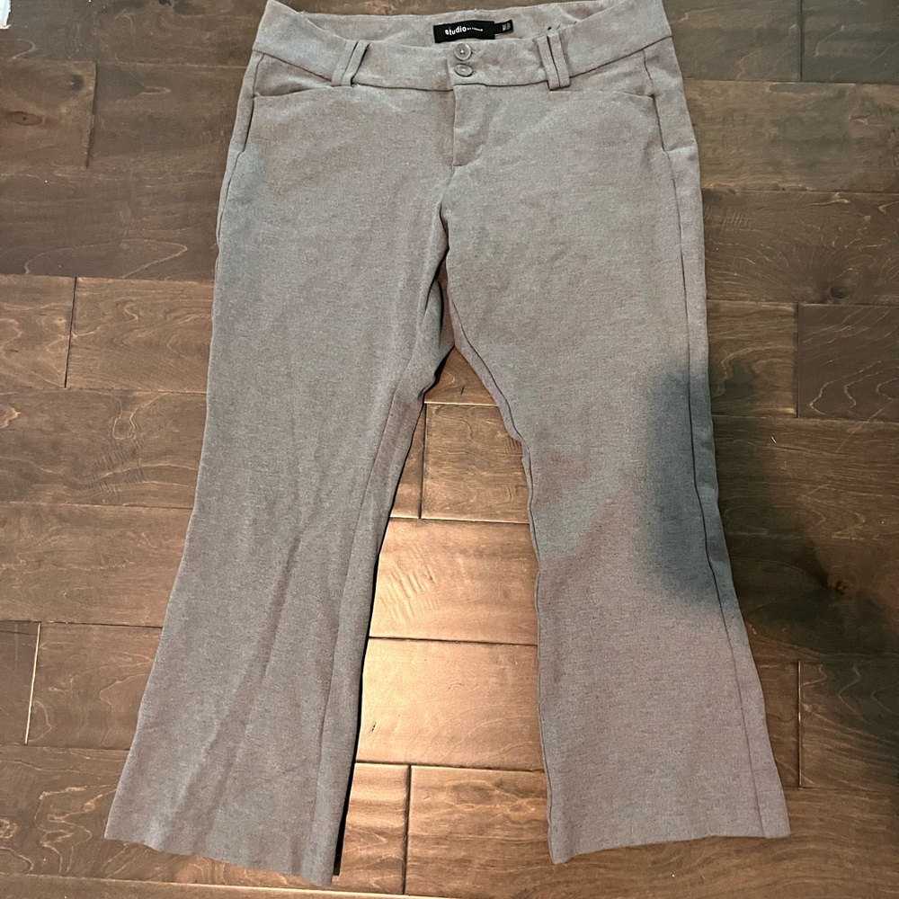 Chic Gray Boot Cut Pants